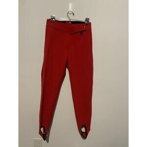 Vintage Obermeyer Women’s Size 10R Red Wool Blend Stirrup Ski‎ Snow Pantsuit